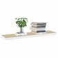 vidaXL Kelluvat seinähyllyt 2kpl tammi ja valkoinen 120x23,5x3,8cm MDF hinta ja tiedot | Hyllyt | hobbyhall.fi