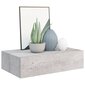 vidaXL Seinälaatikkohylly betoninharmaa 40x23,5x10 cm MDF hinta ja tiedot | Hyllyt | hobbyhall.fi