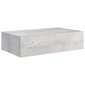 vidaXL Seinälaatikkohylly betoninharmaa 40x23,5x10 cm MDF hinta ja tiedot | Hyllyt | hobbyhall.fi