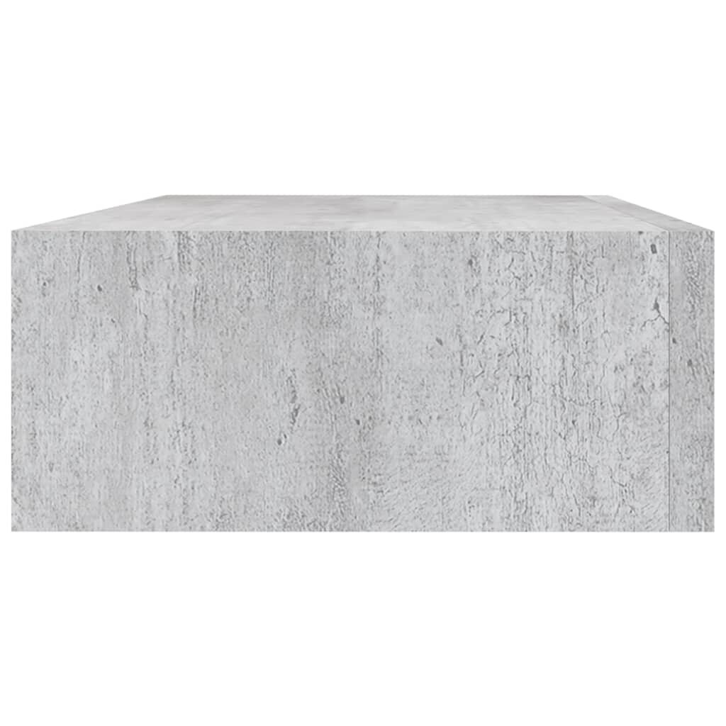 vidaXL Seinälaatikkohylly betoninharmaa 40x23,5x10 cm MDF hinta ja tiedot | Hyllyt | hobbyhall.fi