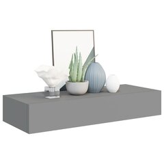 vidaXL Laatikkohyllyt seinälle 2 kpl harmaa 60x23,5x10 cm MDF hinta ja tiedot | Hyllyt | hobbyhall.fi