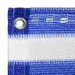 vidaXL Parvekkeen suoja sininen ja valkoinen 75x400 cm HDPE hinta ja tiedot | Aurinkovarjot ja markiisit | hobbyhall.fi
