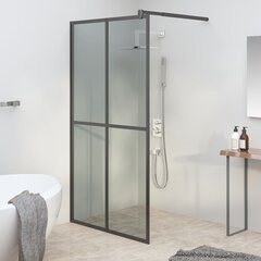 vidaXL Walk-in suihkuseinäke 100x195 cm tumma karkaistu lasi hinta ja tiedot | Suihkuseinät ja -ovet | hobbyhall.fi