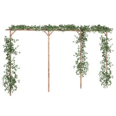 vidaXL Pergola bambu 385x40x205 cm hinta ja tiedot | Puutarhakoristeet | hobbyhall.fi