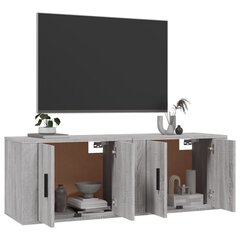 vidaXL Seinäkiinnitettävät TV-kaapit 2 kpl harmaa Sonoma 57x34,5x40 cm hinta ja tiedot | TV-tasot | hobbyhall.fi