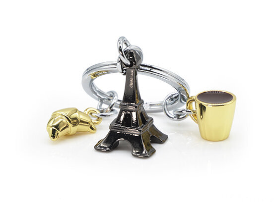 Metallinen avaimenperä Eiffel Tower Cup ja Crescent, METALMORPHOSE MTM197-01 hinta ja tiedot | Hauskat avaimenperät | hobbyhall.fi