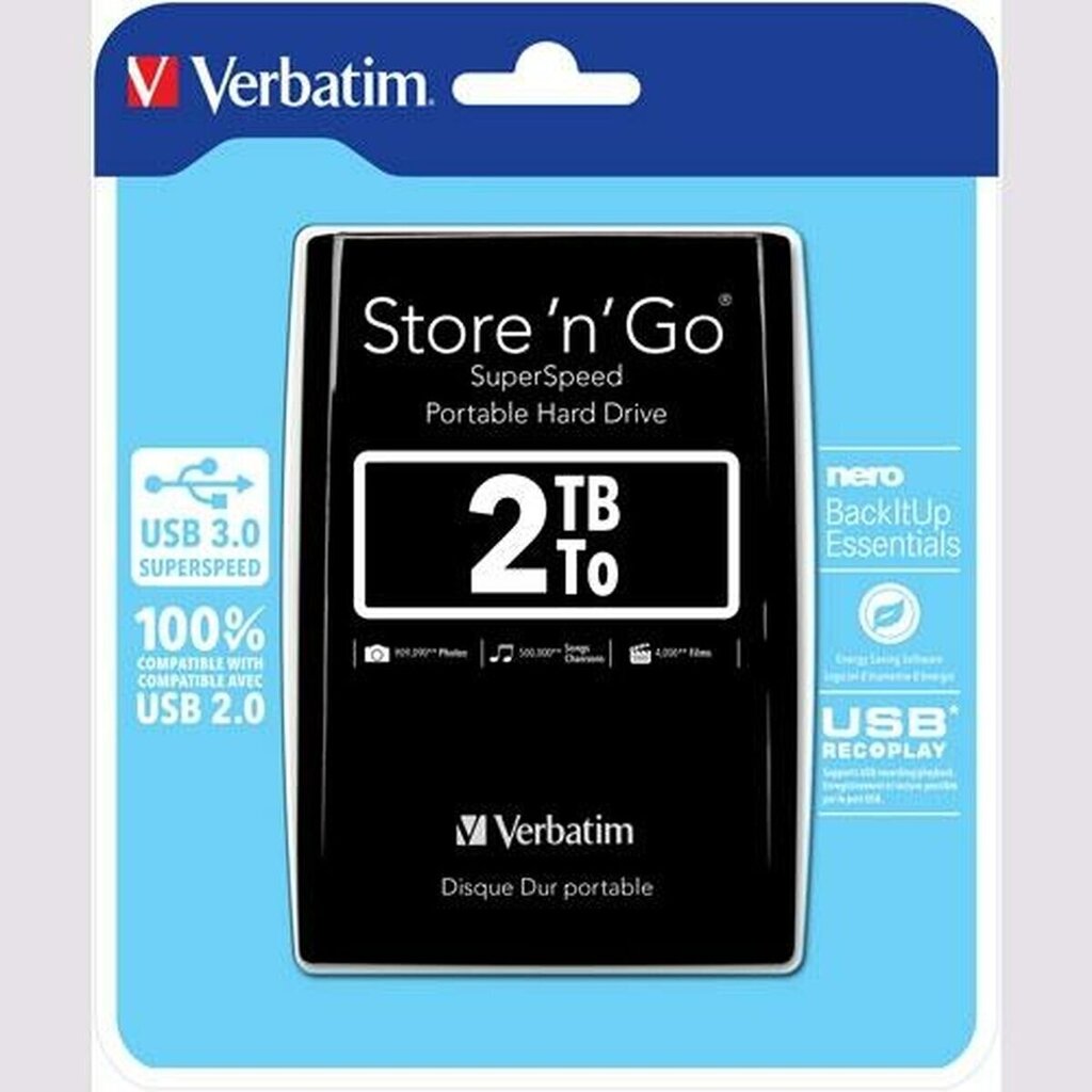 Verbatim Store 'N' Go 2 TB hinta ja tiedot | Ulkoiset kovalevyt | hobbyhall.fi