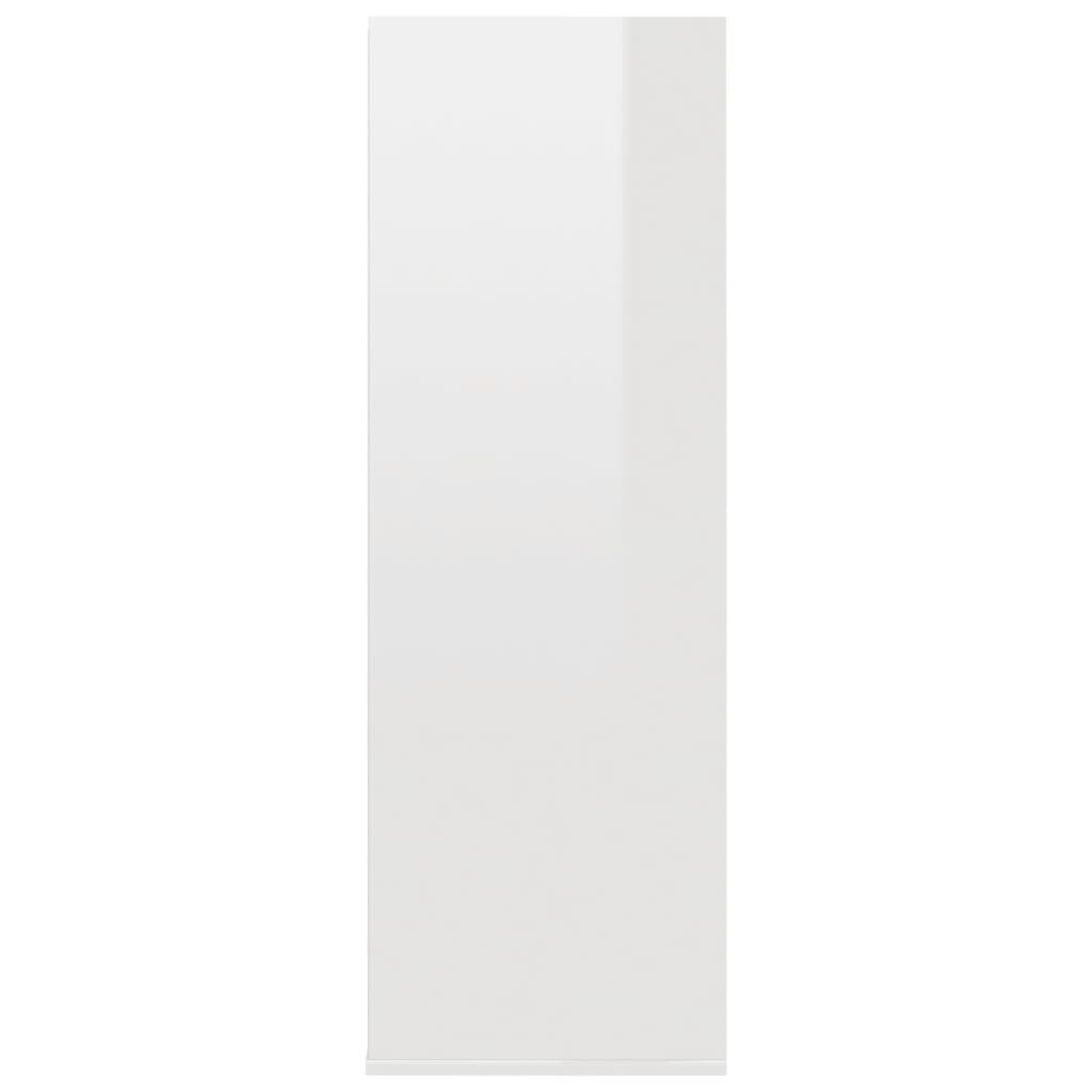 vidaXL Kenkäteline korkeakiilto valkoinen 54x34x100,5 cm tekninen puu hinta ja tiedot | Kenkäkaapit ja -hyllyt | hobbyhall.fi