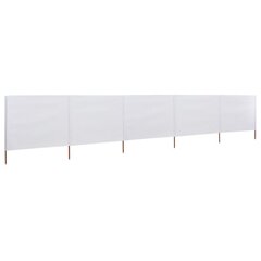 vidaXL Tuulensuojakangas 5 paneelilla 600x120 cm hiekanvalkoinen hinta ja tiedot | Aurinkovarjot ja markiisit | hobbyhall.fi