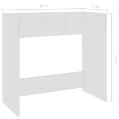 vidaXL Työpöytä valkoinen 80x40x75 cm lastulevy hinta ja tiedot | Tietokonepöydät ja työpöydät | hobbyhall.fi