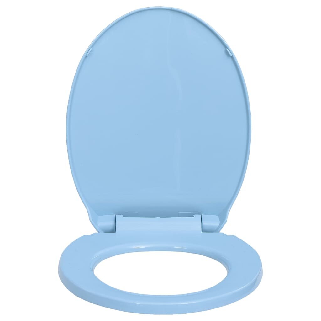 vidaXL WC-istuin pehmeästi sulkeutuva pikakiinnitys sininen soikea hinta ja tiedot | WC-istuimen lisätarvikkeet | hobbyhall.fi