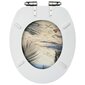 vidaXL WC-istuin soft close -kannella MDF rantakuosi hinta ja tiedot | WC-istuimen lisätarvikkeet | hobbyhall.fi