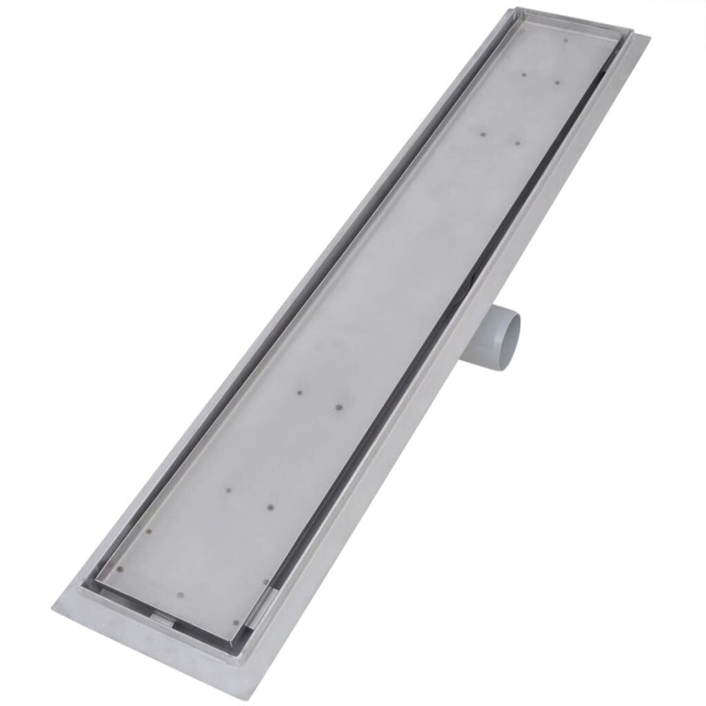 vidaXL Lineaarinen suihkukaivo 2 kpl 730x140 mm ruostumaton teräs hinta ja tiedot | Lattiakaivot | hobbyhall.fi