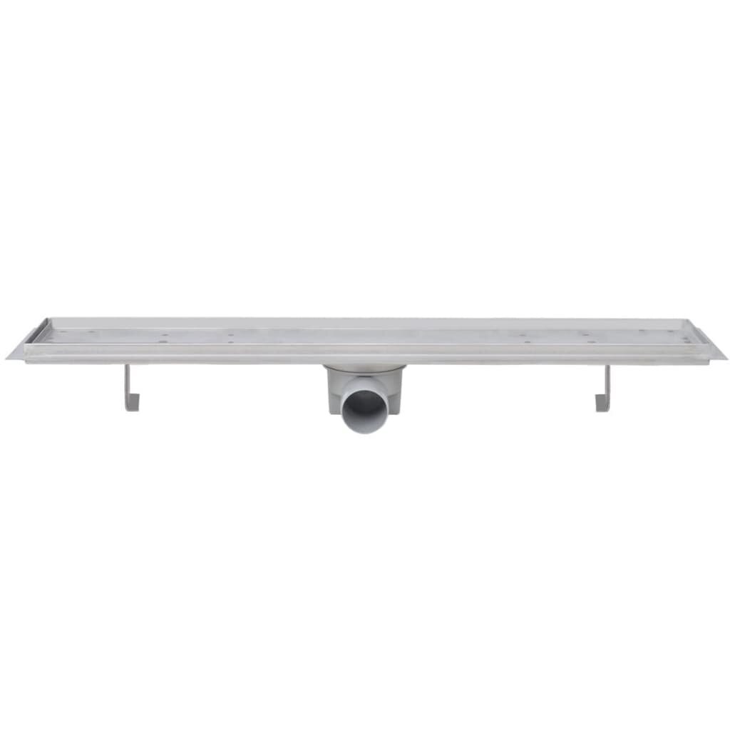 vidaXL Lineaarinen suihkukaivo 2 kpl 730x140 mm ruostumaton teräs hinta ja tiedot | Lattiakaivot | hobbyhall.fi