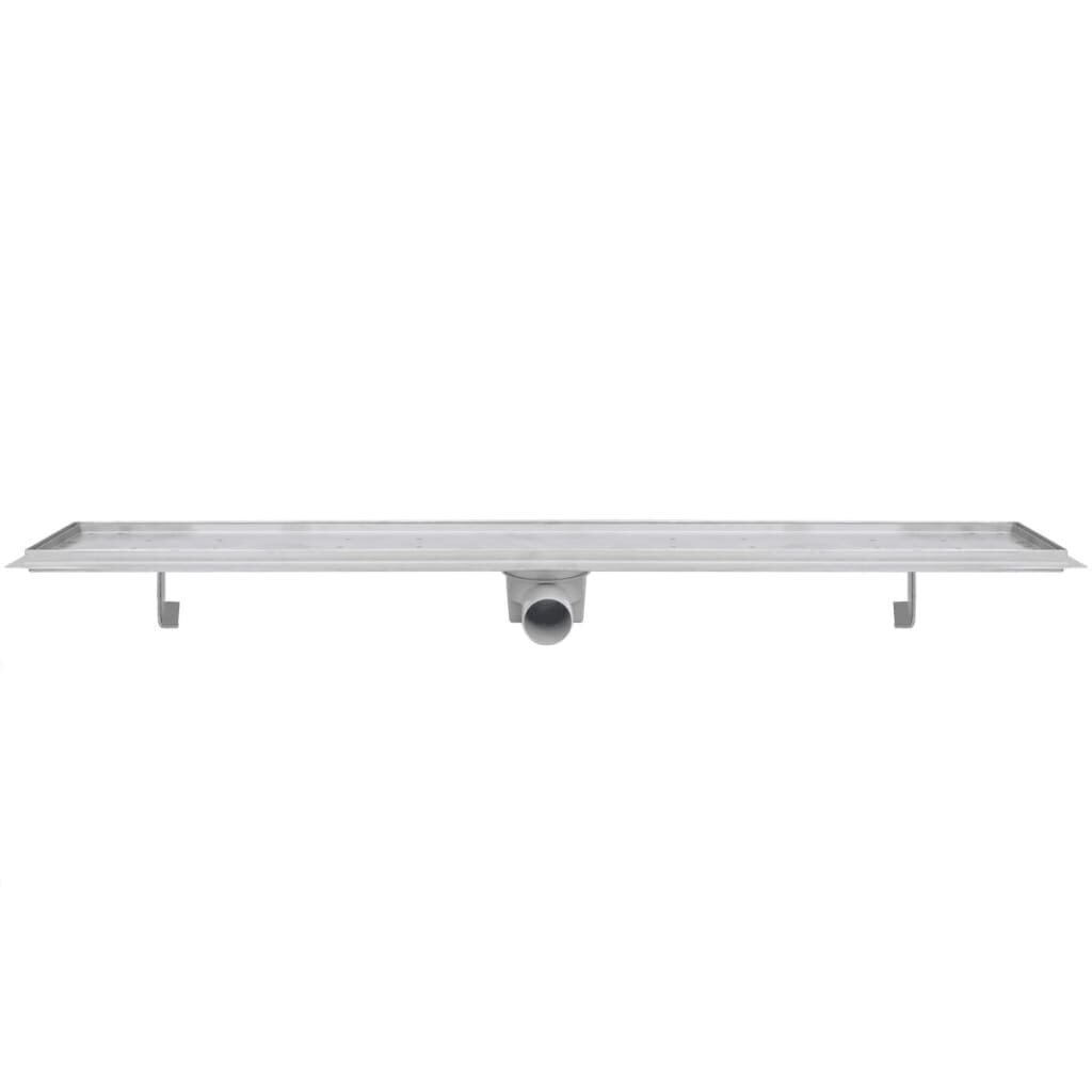 vidaXL Lineaarinen suihkukaivo 2 kpl 1030x140 mm ruostumaton teräs hinta ja tiedot | Lattiakaivot | hobbyhall.fi