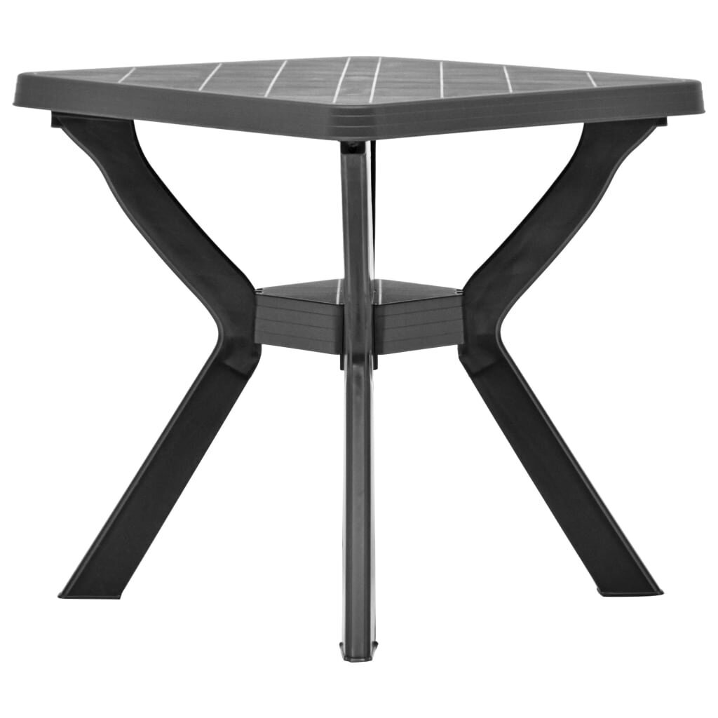 vidaXL Bistropöytä antrasiitti 70x70x72 cm muovi hinta ja tiedot | Puutarhapöydät | hobbyhall.fi