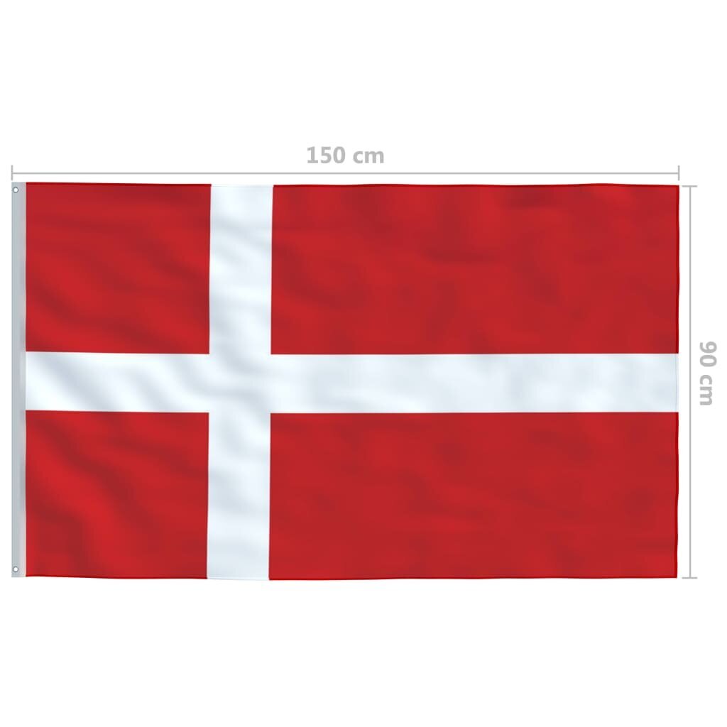 vidaXL Tanskan lippu 90x150 cm hinta ja tiedot | Liput | hobbyhall.fi