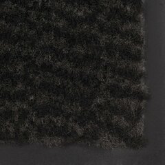 vidaXL Kuramatot 2 kpl suorakulmainen nukkapinta 40x60 cm musta hinta ja tiedot | Ovimatot | hobbyhall.fi