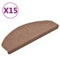 vidaXL Porrasmatot 15 kpl ruskea 65x24x4 cm hinta ja tiedot | Isot matot | hobbyhall.fi