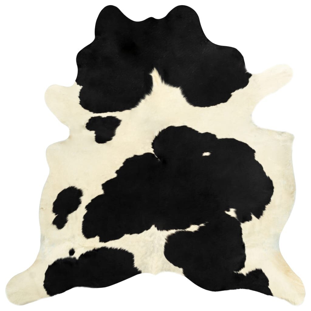 vidaXL Aito lehmäntaljamatto musta ja valkoinen 150x170 cm hinta ja tiedot | Isot matot | hobbyhall.fi