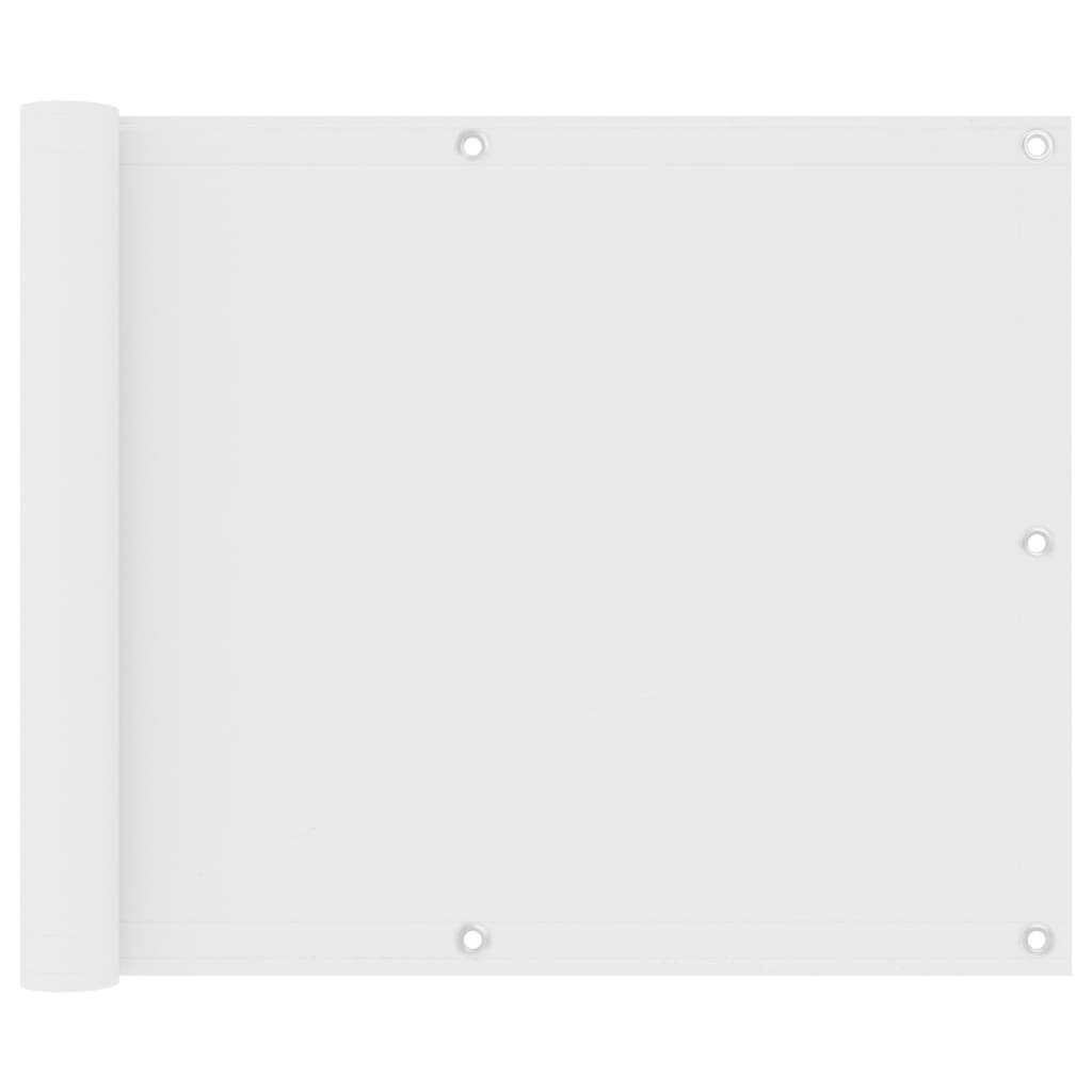 vidaXL Parvekkeen suoja valkoinen 75x400 cm Oxford kangas hinta ja tiedot | Aurinkovarjot ja markiisit | hobbyhall.fi