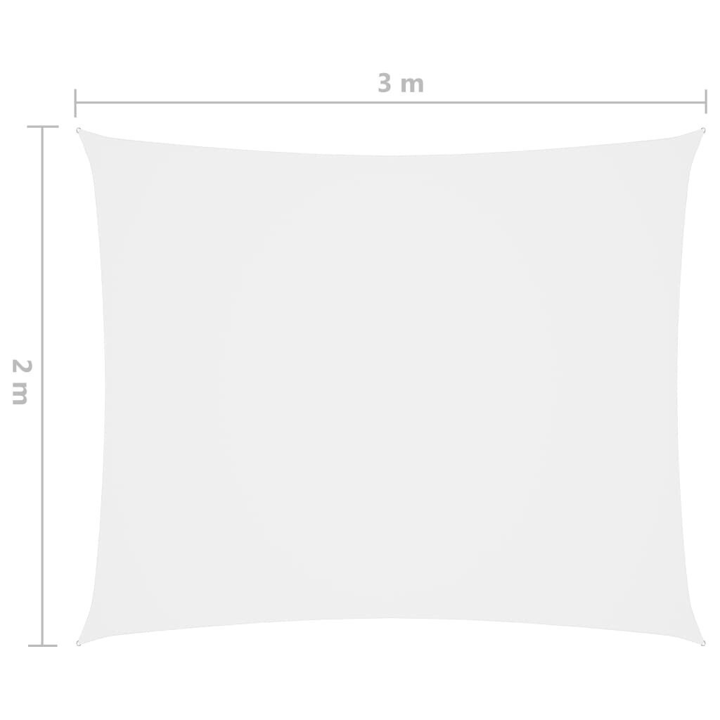 vidaXL Aurinkopurje Oxford-kangas suorakaide 2x3 m valkoinen hinta ja tiedot | Aurinkovarjot ja markiisit | hobbyhall.fi