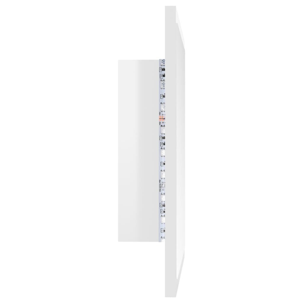 vidaXL LED-kylpyhuonepeili korkeakiilto valk. 40x8,5x37 cm akryyli hinta ja tiedot | Peilit | hobbyhall.fi