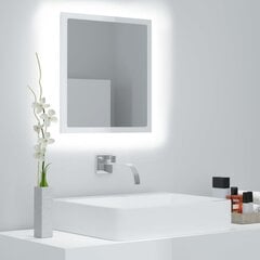 vidaXL LED-kylpyhuonepeili korkeakiilto valk. 40x8,5x37 cm akryyli hinta ja tiedot | Peilit | hobbyhall.fi
