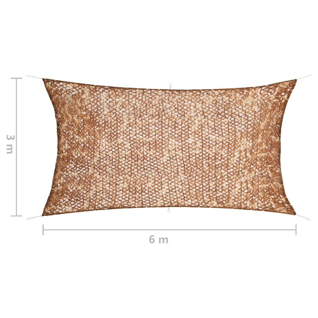 vidaXL Naamiointiverkko säilytyslaukulla 3x6 m beige hinta ja tiedot | Metsästystarvikkeet | hobbyhall.fi