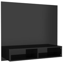 vidaXL TV-taso seinälle korkeakiilto musta 102x23,5x90cm lastulevy hinta ja tiedot | TV-tasot | hobbyhall.fi