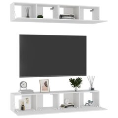 vidaXL TV-tasot 4 kpl valkoinen 80x30x30 cm lastulevy hinta ja tiedot | TV-tasot | hobbyhall.fi