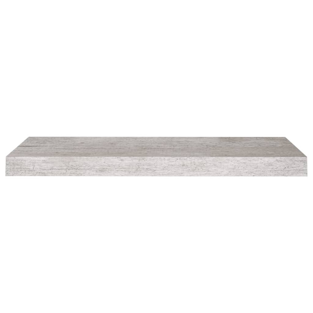 vidaXL Kelluvat seinähyllyt 2 kpl betoninharmaa 60x23,5x3,8 cm MDF hinta ja tiedot | Hyllyt | hobbyhall.fi