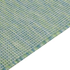 vidaXL Ulkomatto Flatweave 140x200 cm turkoosi hinta ja tiedot | Isot matot | hobbyhall.fi