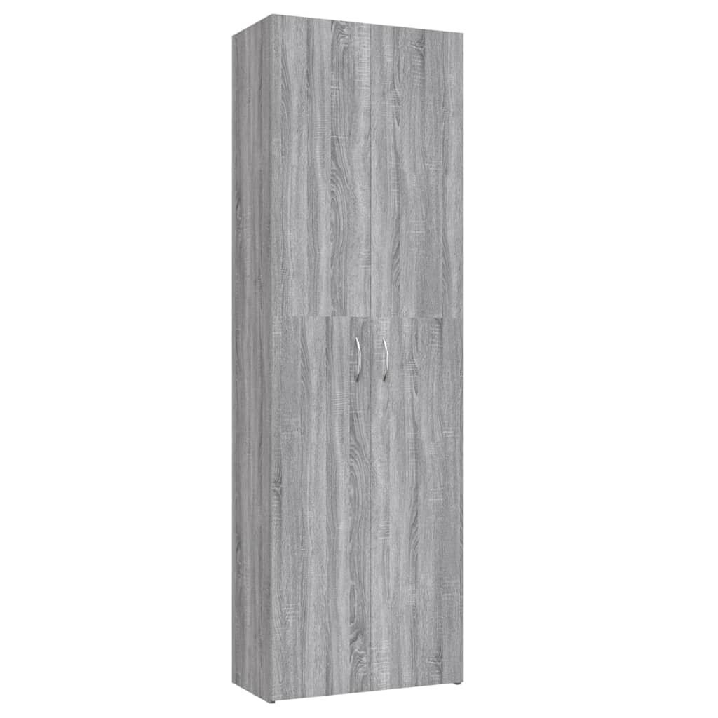 vidaXL Toimistokaappi harmaa Sonoma 60x32x190 cm tekninen puu hinta ja tiedot | Kaapit | hobbyhall.fi