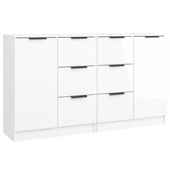 vidaXL Senkit 2 kpl korkeakiilto valkoinen 60x30x70 cm tekninen puu hinta ja tiedot | Olohuoneen kaapit ja lipastot | hobbyhall.fi