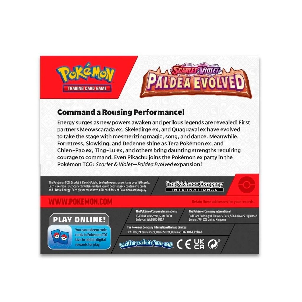 Pokémon TCG: Scarlet & Violet - Paldea Evolved - Booster Box (36) hinta ja tiedot | Lautapelit ja älypelit | hobbyhall.fi
