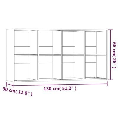 vidaXL Kirjahylly / Senkki harmaa Sonoma 66x30x130 cm tekninen puu hinta ja tiedot | Hyllyt | hobbyhall.fi