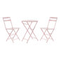 Pöytäsetti 2 tuolilla DKD Home Decor Pinkki Metalli (3 osaa) hinta ja tiedot | Puutarhakalusteet | hobbyhall.fi