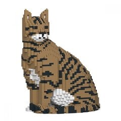 Rakennussetti Jekca, ST19CA02-M04, Ruskea Tabby Kissa, 1800 kpl hinta ja tiedot | LEGOT ja rakennuslelut | hobbyhall.fi