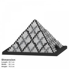 Rakennussetti Jekca, ST27AW02, Louvren Pyramidi, 1760 kpl hinta ja tiedot | LEGOT ja rakennuslelut | hobbyhall.fi