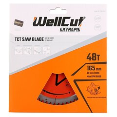 Sahanterä 165 mm Wellcut WC-C1652048 hinta ja tiedot | Käsityökalut | hobbyhall.fi