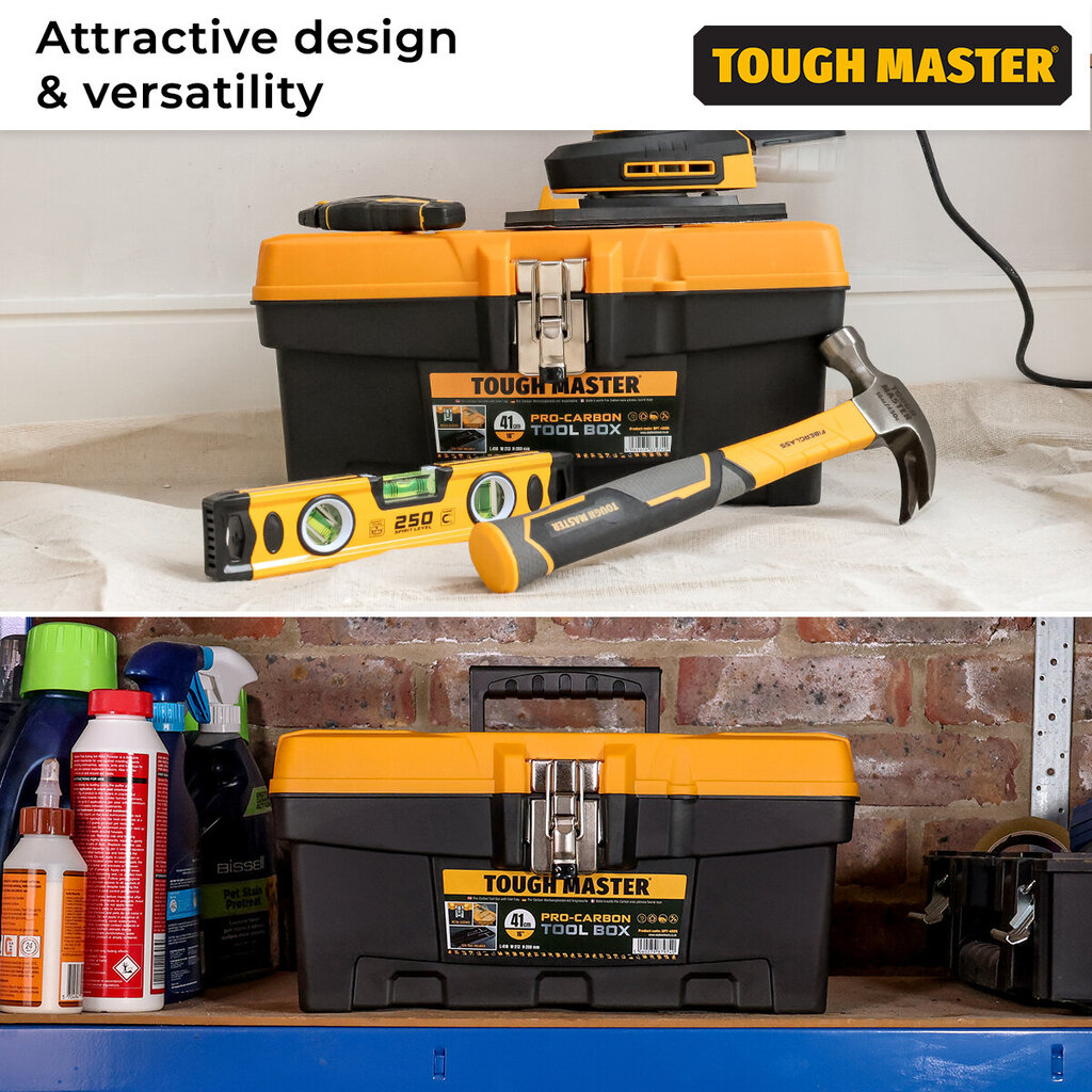 Työkalulaatikko 41 x 21 x 20cm, Tough Master® UPT-4005 hinta ja tiedot | Työkalupakit ja muu työkalujen säilytys | hobbyhall.fi
