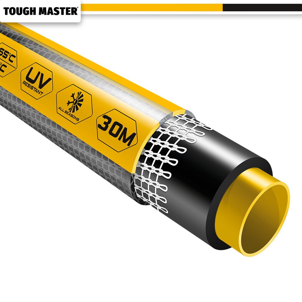 Vahvistettu puutarhaletku 30m (-5°C / +65°C) Tough Master ® TM-GH430C hinta ja tiedot | Puutarhaletkut, kastelukannut ja muut kastelutarvikkeet | hobbyhall.fi