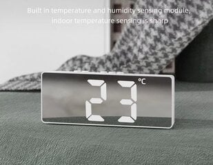 LED-hälytyskello, jossa on lämpömittari ja kalenteri, musta hinta ja tiedot | Kelloradiot ja herätyskellot | hobbyhall.fi