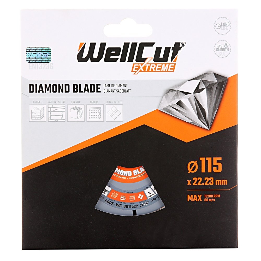 Timanttiterällä 115 mm WellCut WC-SD11522 hinta ja tiedot | Puutarhatyökalujen tarvikkeet | hobbyhall.fi