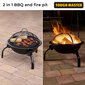 Kannettava hiiligrilli, BBQ 45cm Tough Master® TM-FPR17 hinta ja tiedot | Grillit | hobbyhall.fi