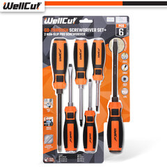 Ruuvimeisselisett 6kpl. WellCut® WC-SDD6U hinta ja tiedot | Käsityökalut | hobbyhall.fi