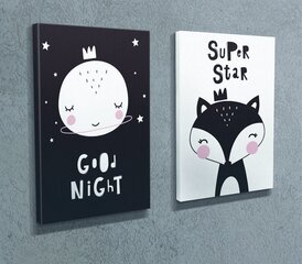 Kaksiosainen kopio Hyvää yötä super star hinta ja tiedot | Taulut | hobbyhall.fi