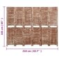 vidaXL 6-paneelinen tilanjakaja ruskea 210x165 cm täysi keisaripuu hinta ja tiedot | Sermit ja tilanjakajat | hobbyhall.fi