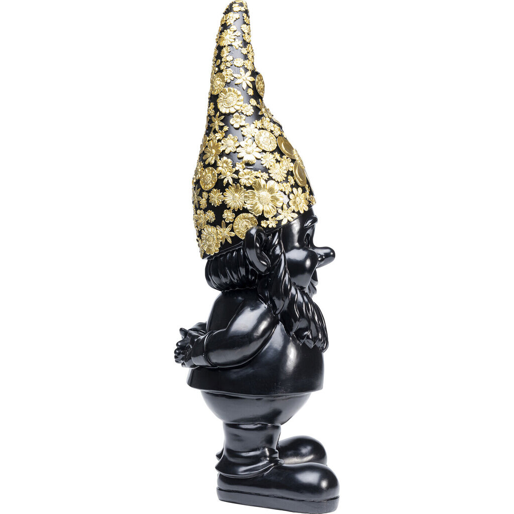 Koristefiguuri Gnome Standing Black Gold 61cm hinta ja tiedot | Sisustustuotteet | hobbyhall.fi